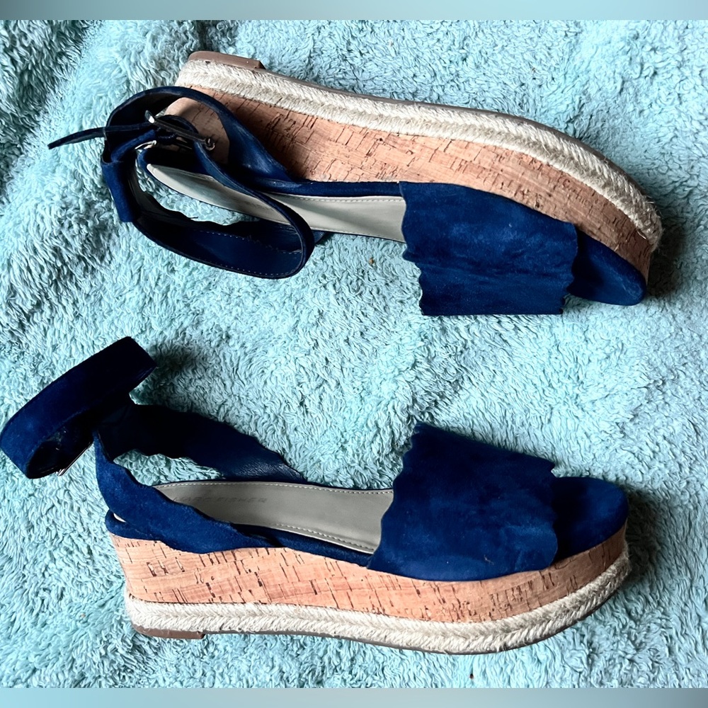 Marc Fisher Blue leather women’s sandals size 10 - Picture 6 of 6